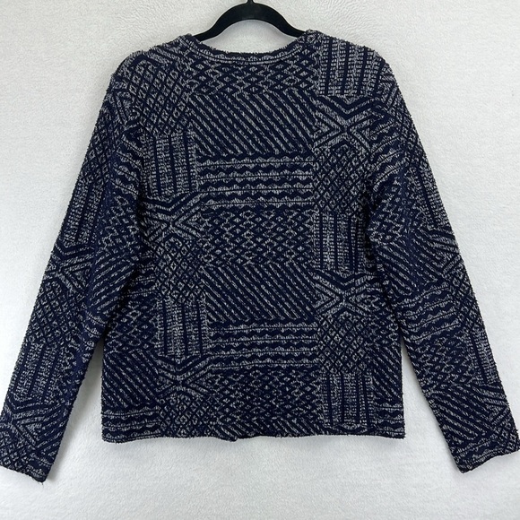 Lucky Brand Cardigan Sweater Size XL Navy Blue Knit Snap Front Long Sleeve EUC - Picture 5 of 12